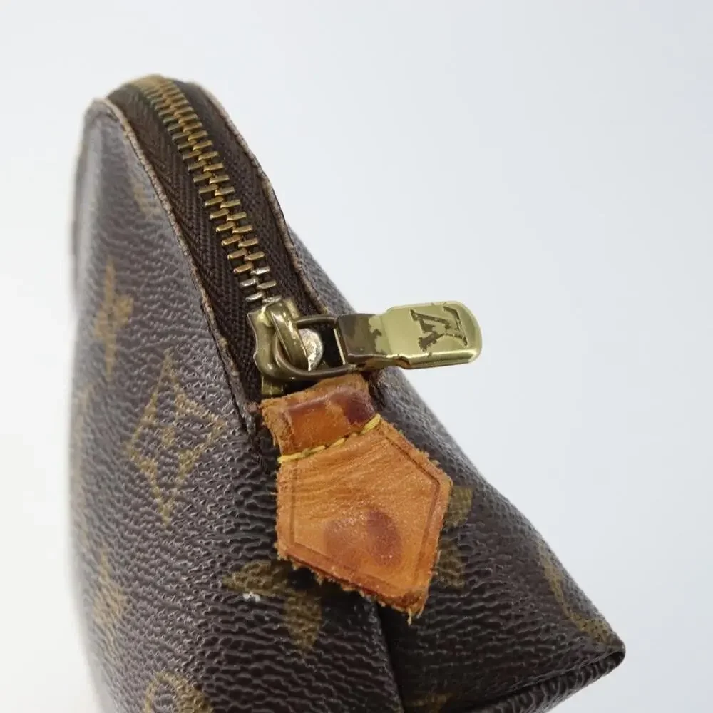 Louis Vuitton Monogram Pochette Cosmetic PM Pouch Brown
